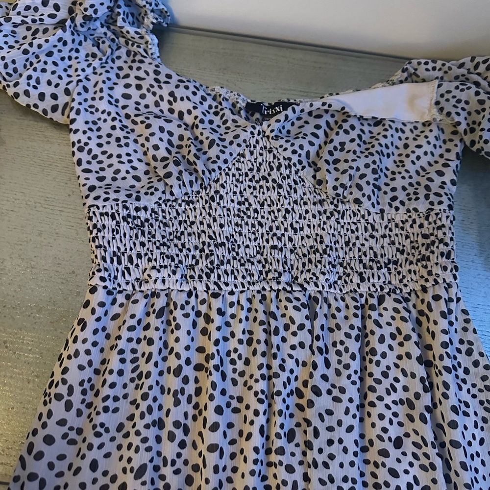 Trixxi Black and White Polka Dot Dress